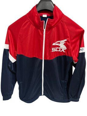 Chicago White Sox Full Zip Jacket MLB Giveaway 80s Throwback Logo Size Medium
